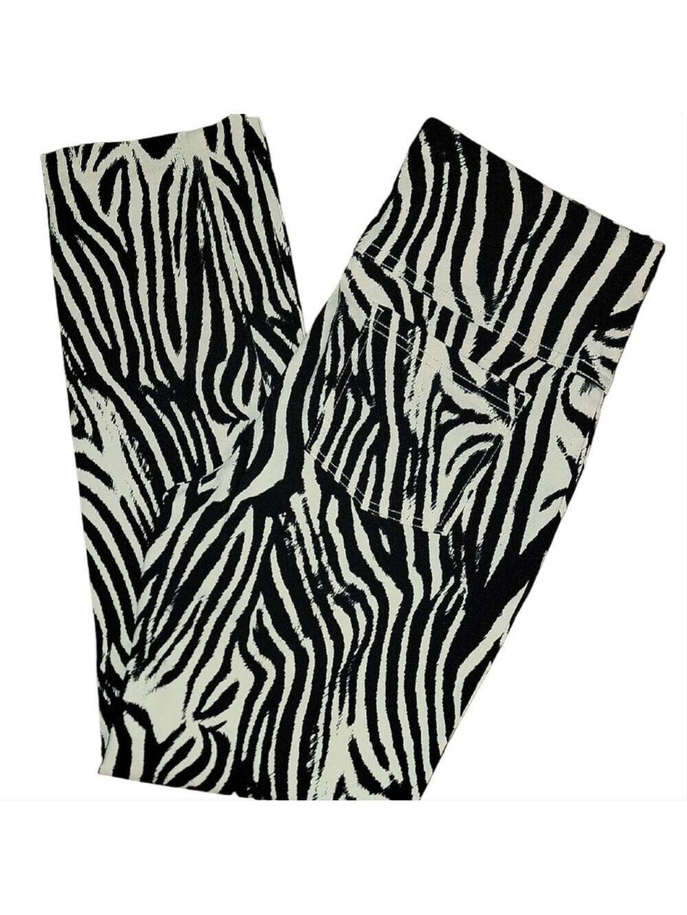 Haver & Blair London Zebra Print Pull-On Pants Size Medium EUC